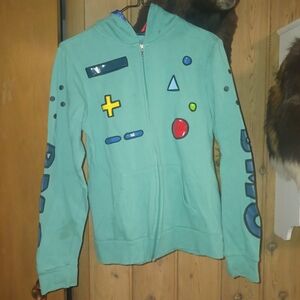 Hot Topic Adventure Time BMO Zip Up Hoodie